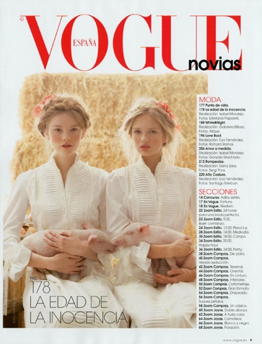 Donna Loos en Romee Strijd  Vogue Spain February 2010  Photographer Estafania Paparelli 